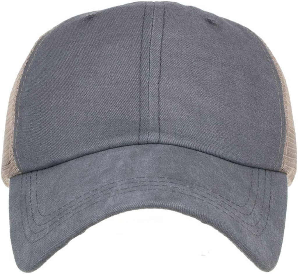 Keepmove High Ponytail Hole Baseball Cap, Mesh Breathable Trucker Dad