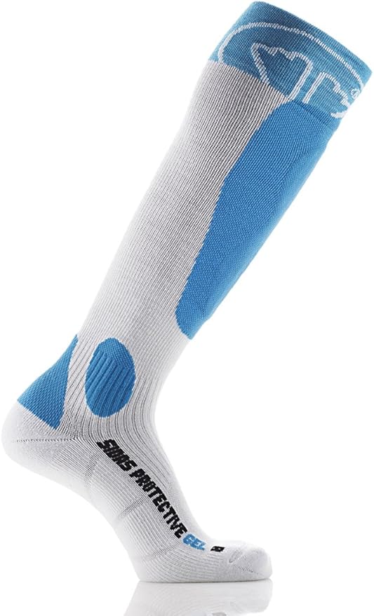 Sidas Protective Gel Ski Socks with Shin Protection Gel, Blue, 3538 EU