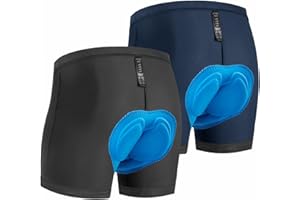 qualidyne Men's Cycling Underwear 4D Padded Bike Shorts MTB Liner Bicycle Undershorts Biking Underpants Breathable