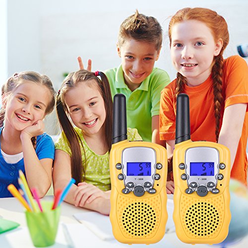 Toys for 3-12 Year Old Boys, Teen Girl Gifts, Selieve Walkie Talkies for Kids Teen Boy Gifts Birthday (1 Pair, Yellow)
