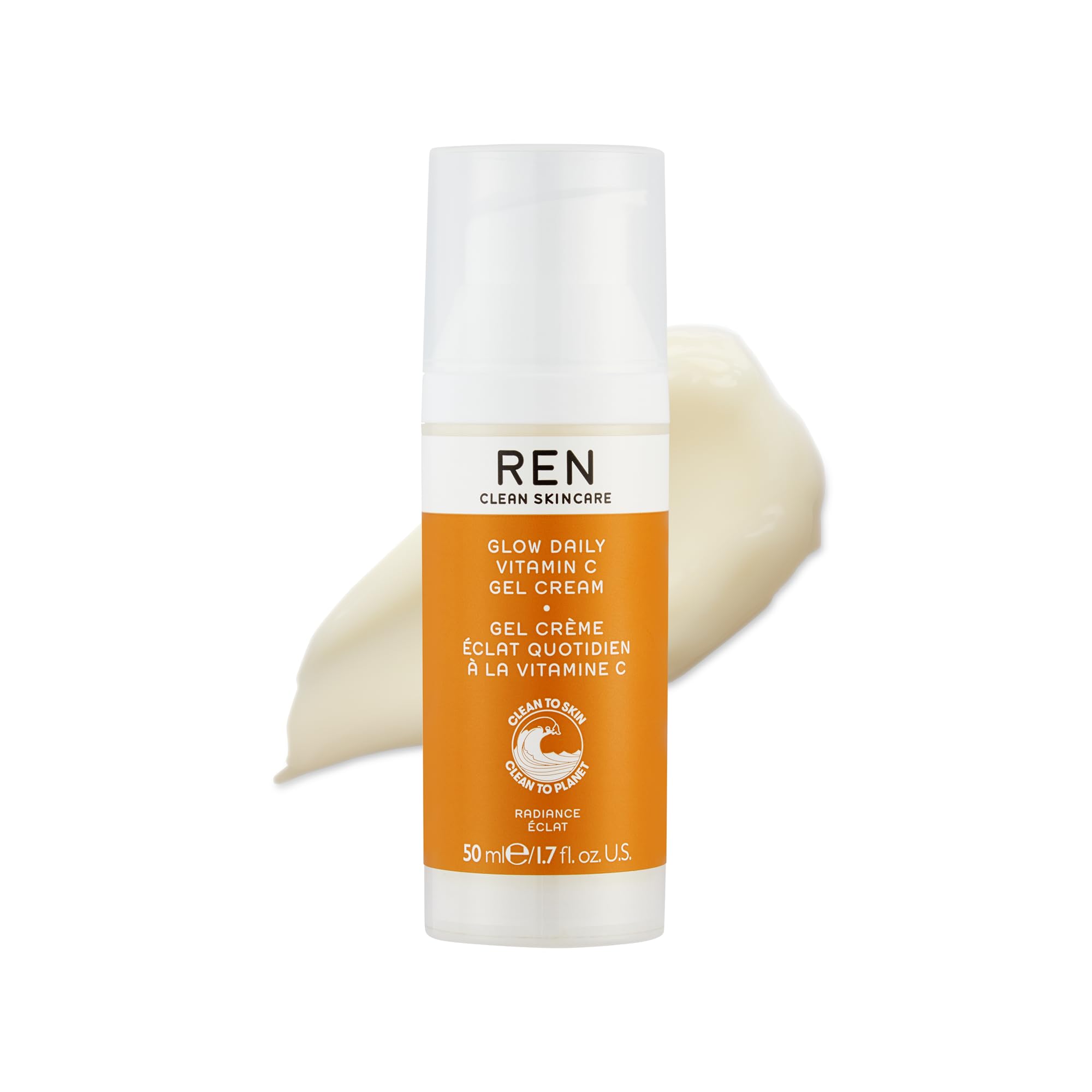 REN Glow Daily Vitamin C Gel Cream, 50ml – Lightweight Vitamin C Moisturizer for Brightening and Hydrating, Reduces Dark Spots and Hyperpigmentation, Clinically Proven Results in 7 Days — image 1