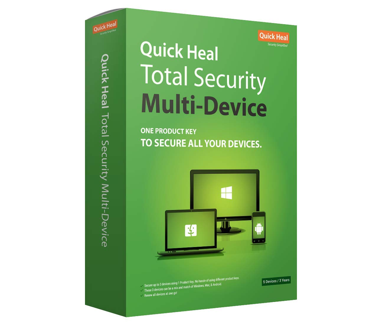 Quick Heal Total Security Multi Device 3 Year 5 Devices (CD) Amazon.in
