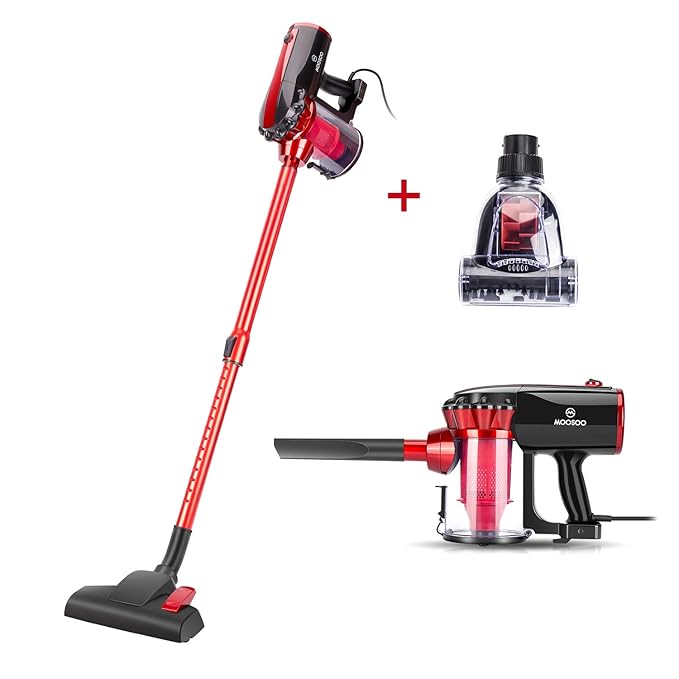 MooSoo Staubsauger 17000Pa Super saugen Handstaubsauger Sehr große Kapazität 600W hohe Leistung starke Saugleistung Bürststau