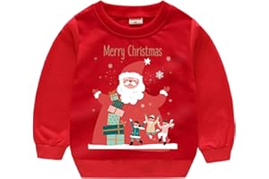 Sanqidu Toddler Baby Christmas Sweatshirts Boys Girls Dinosaur Long Sleeve T-Shirt Tops Kids Pullover Clothes