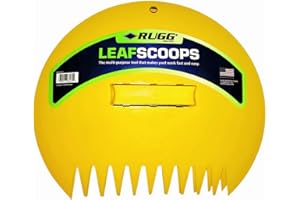 Rugg Original Leaf Scoops, Large Size Hand Rake Claws for Debris & Yard Waste Pick Up, Yellow, (One Pair)