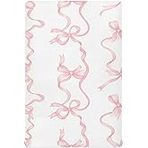 Jihqo Watercolor Bows Crib Sheets for Boys Girls Pack N Play Sheet Soft Breathable Mini Crib Sheets 39" x 27"