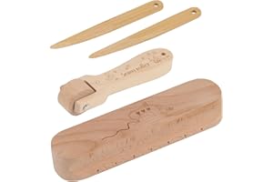 FMTYAOIU Beechwood Tailors Clappers, Seam Roller Beech, Tailors Clapper Set, Multi-Purpose Sewing Tool for Flattening Fabrics and Point Pressing, Wooden Tailors Clapper for Sewing, Quilting, Ironing
