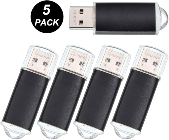 16GB USB Stick 5 Pack Memory Sticks Mini USB 2.0 Flash Drive 16 GB Multipack Value Pendrives