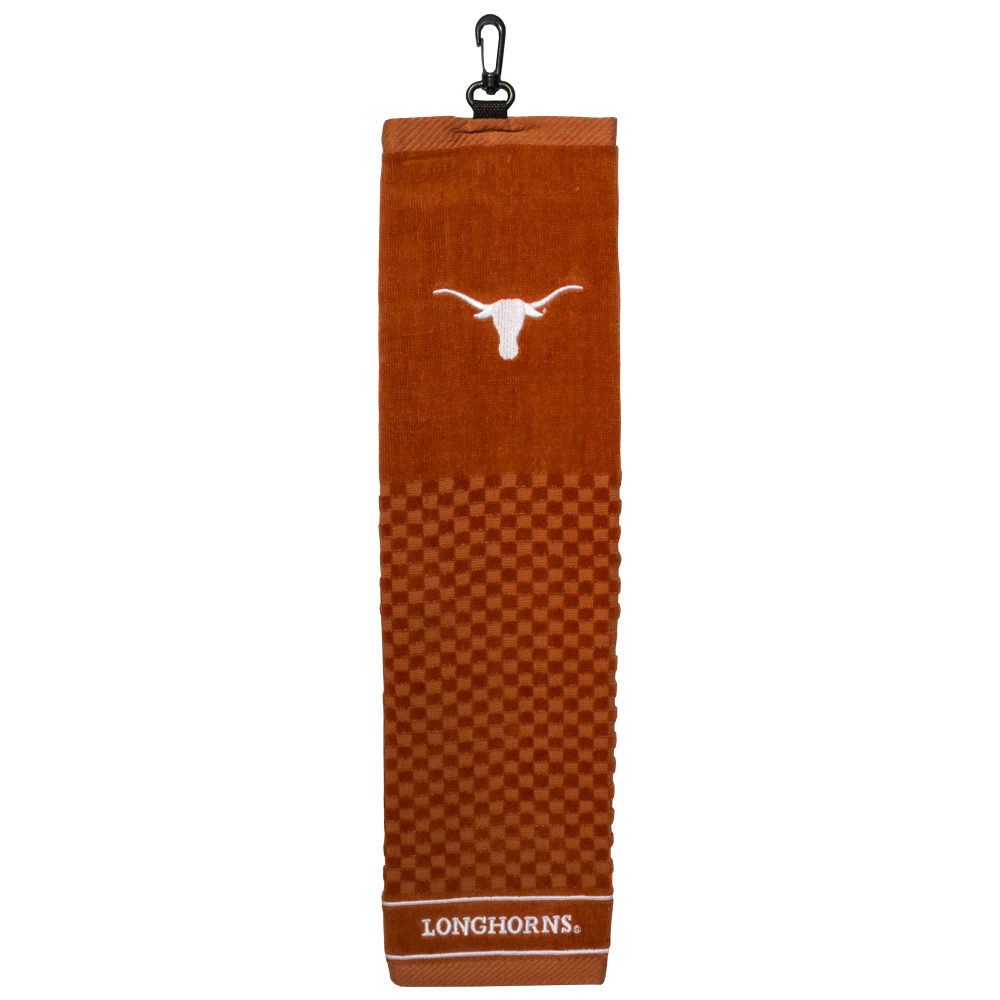 Team Golf Texas Longhorns Golf Towel, 100% Cotton, Checkered Scrubber Design, Embroidered Logo