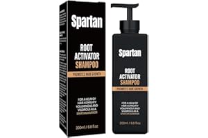 SPARTAN ROOT ACTIVATOR Root Activator Shampoo, Gray Hair Regrowth Conditioner Mane Strengthening Activation Shampoo Soap for Smooth and Strong Hair (200ml)