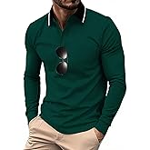 ZITY 3 Pack Men Polo Shirts Long Sleeve with Pocket Golf Shirts Shirts for Men Casual Work Athletic Collared T-Shirts