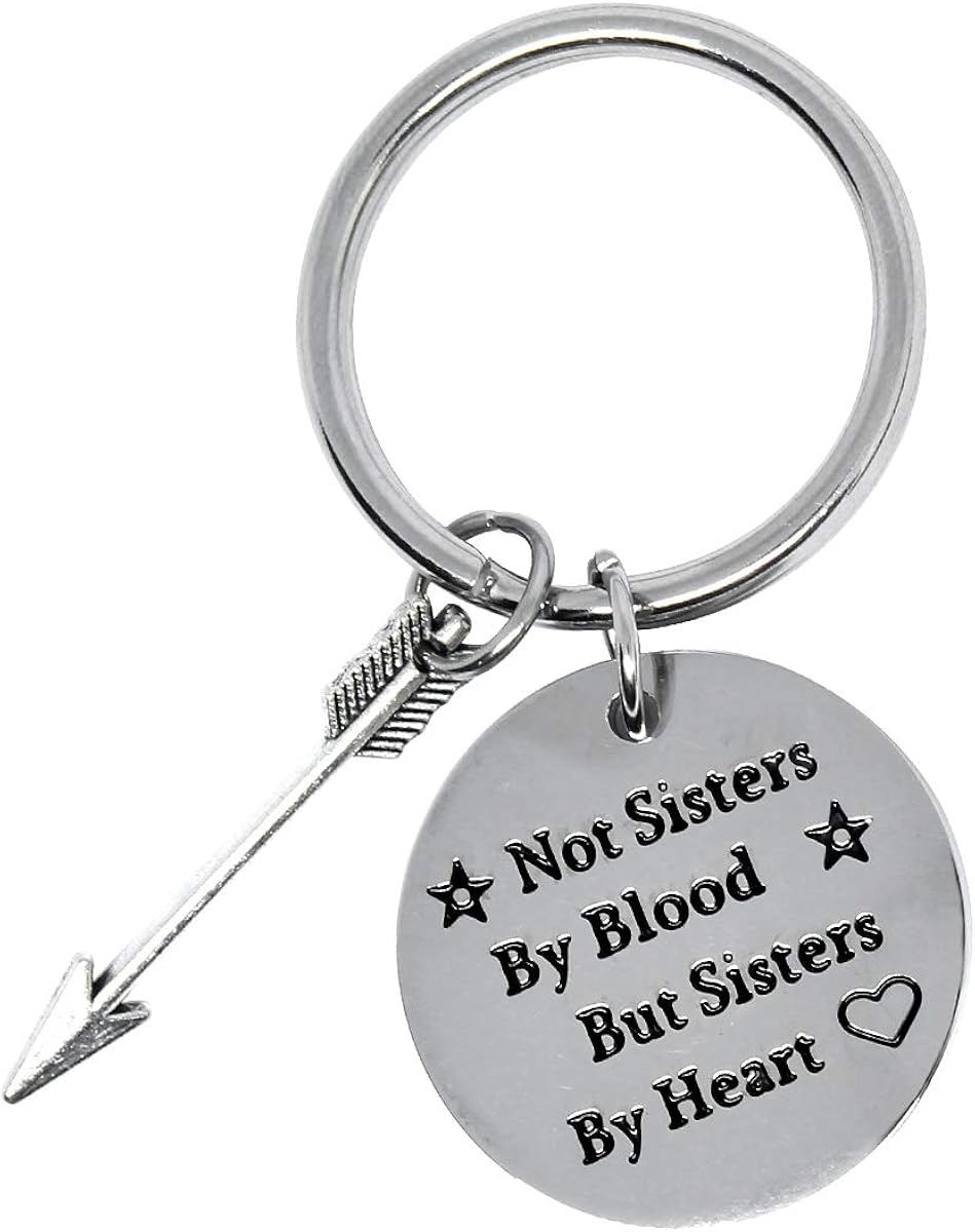 imeetu Keychain for Friends, Stainless Steel Keyring as Friendship Gift