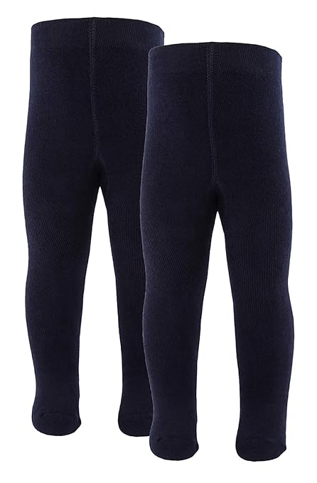 Ewers Baby- und Kinderstrumpfhose für Mädchen und Jungen 2er Pack, Made in Europe, Strumpfhose 98% Baumwolle Uni Basic Doppel