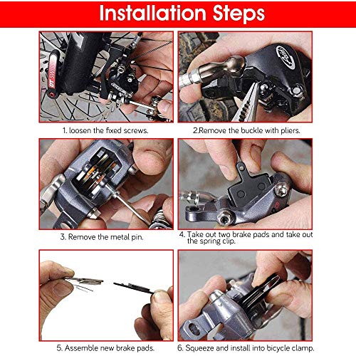 AMACOAM 4 paar remblokken voor fiets schijfremblokken hars en semi-metallic fiets schijfrem set voor Shimano M315 M355… - Image 8