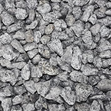 PALIGO Granit Splitt Zier Edel Kies Deko Stein Garten Natur Kiesel Dekor Grau Grob 16-22mm 20kg x 15 Sack 300kg / 1 Palette G