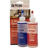 Devcon Epoxy, 5 Minute Epoxy, 4-1/2 Ounce Bottles, 2 Bottles