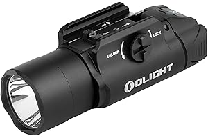 OLIGHT PL Turbo Weaponlight, 800-Lumen 515 Meters Long-Range Tactical Flashlight, 66,300 High Candela Compact Rail-Mounted Light with Strobe Function and Rail Locating Keys, Fits Picatinny and GL Rail