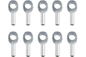 Replacement Cable Eyelet Terminals for Gym Equipment Set of 10, Compatible with Both 5mm and 6mm Cables (6mm)