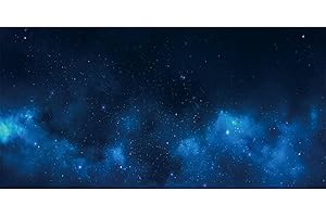 AWERT 48x24 inches Galaxy Aquarium Background Cloud Stars and Blue Cosmic Universe Fish Tank Background Mystery Space Terrarium Background
