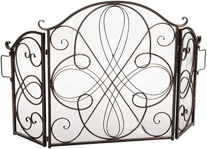 Pantallas de Chimenea Pantalla Chimenea de Reparto Negro Hecho Viejo