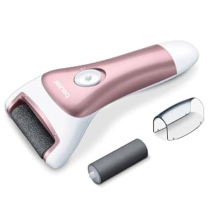 Beurer MP 55 Máquina para Callos Recargable, Eliminador de Durezas, Blanco, Rosa, 16,8 x 7,3 x 5,0 cm