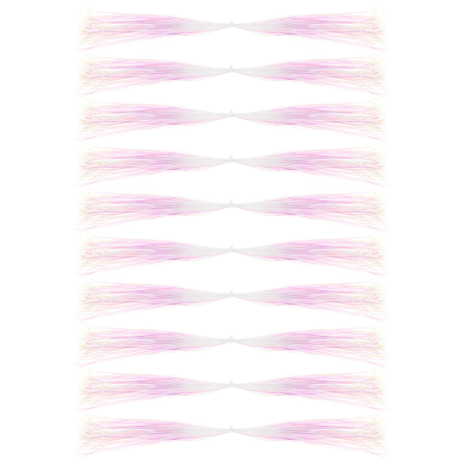 PATIKIL Crystal Flash Fly Fishing Line Fly Tying Material, 10Pcs 150 Strands Holographic Tinsel Dry Flies Decorating Accessories for Making Fishing Hook Lure Flies, White