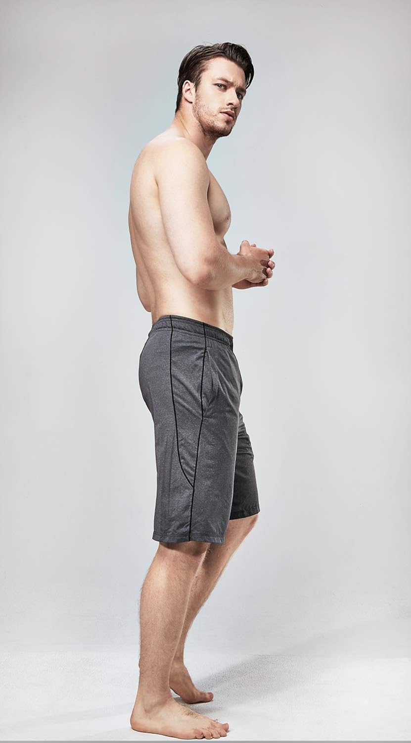 DEVOPS Men's 2-Pack Loose-Fit 10" Workout Gym Shorts with Pockets: Clothing
