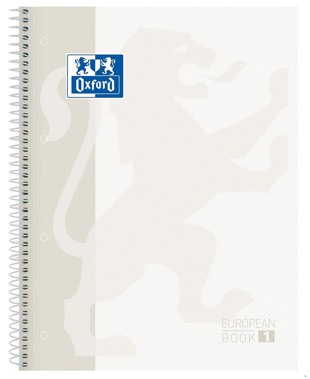 EUROPEANBOOK-1 Spiral EXTRADURE LID A4+ QUADRICULA 5x5 White