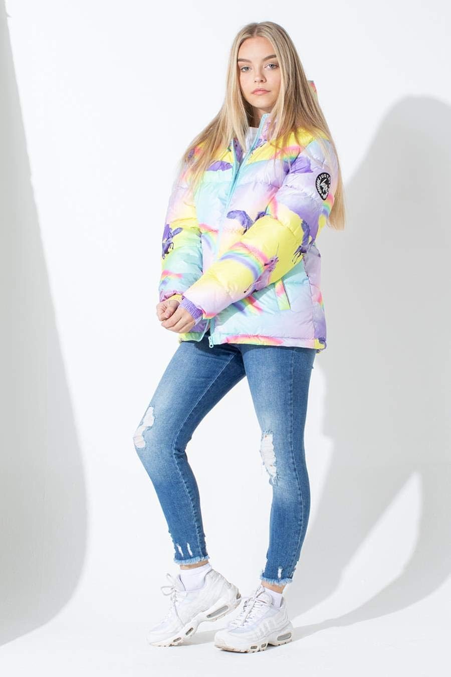 unicorn puffer jacket