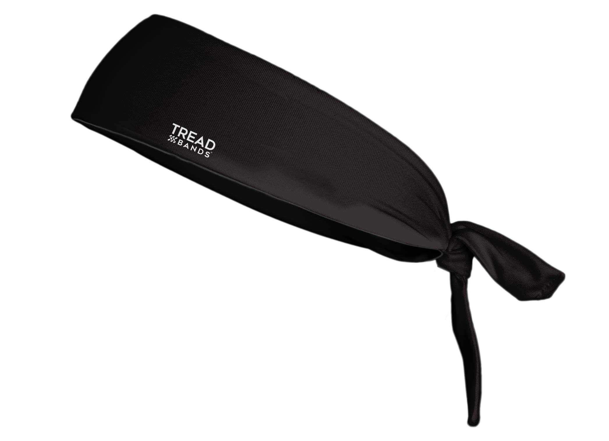 TreadBands All Terrain Tieback Non Slip Headband - Solid Colors (Black)