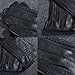 MATSU Casual Women Winter Warm Lambskin Leather Cashmere Touchscreen Gloves M9229 (L, Black-TouchScreen)