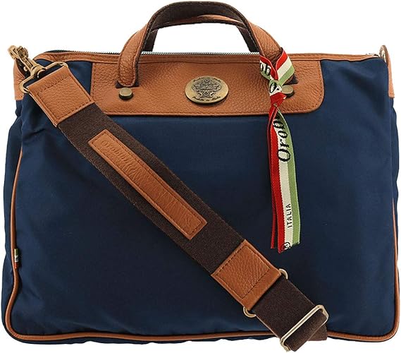 Amazon Co Jp オロビアンコ ブリーフケース Priccone Z7 Nylon Nylon Tartan ビジネスバッグ 2way メンズ 旧品番 2456 08 Blu Scuro シューズ バッグ