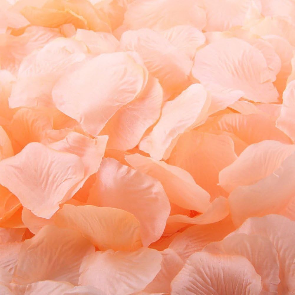 Wholesale Lot 3000 PCS Peach Color Silk Rose Petals Wedding Flower Decoration Wf-035