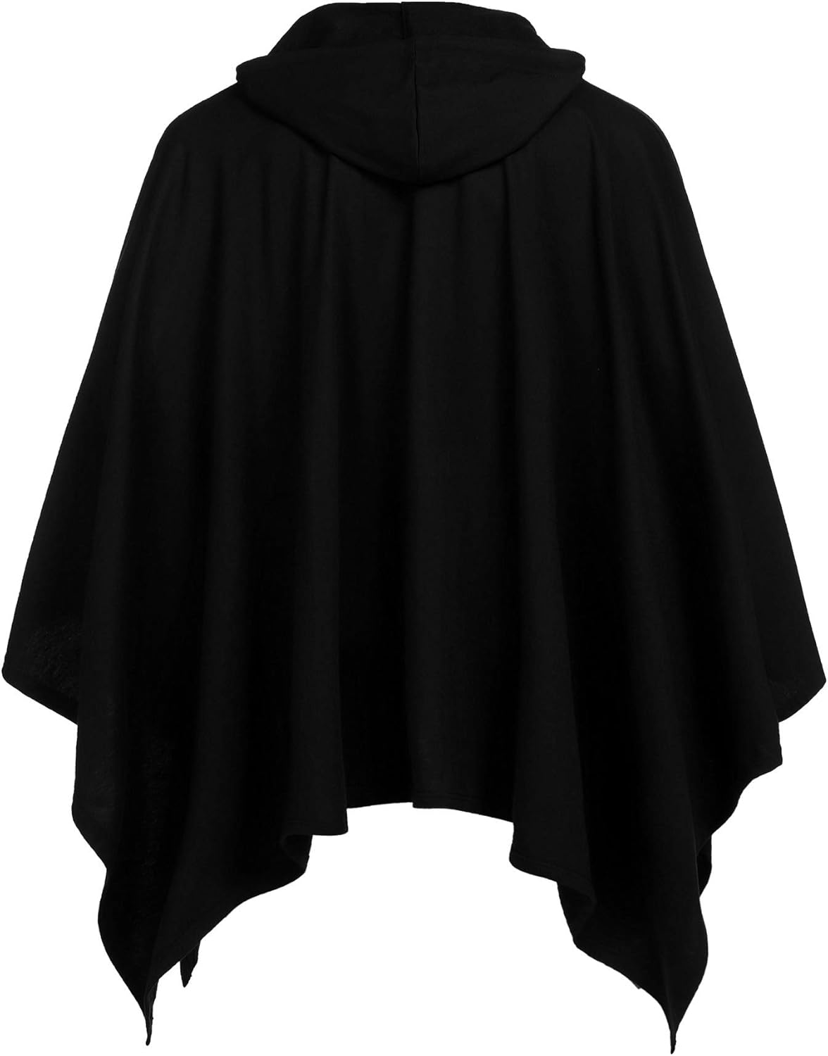COOFANDY Men's Poncho Cape Hoodie Casual Irregular Coat Fashion Cardigan Cloak: Clothing