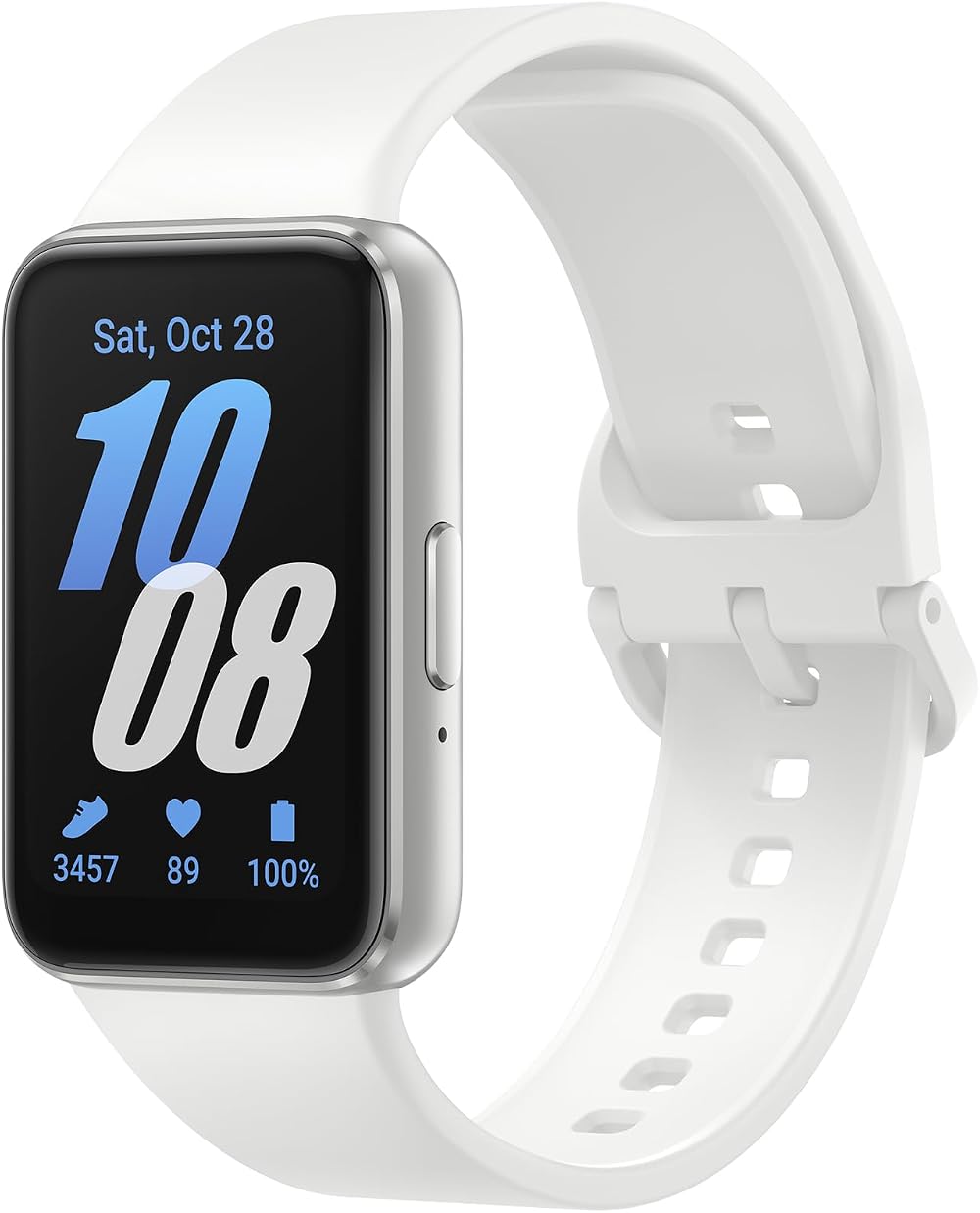 Samsung Galaxy Fit3 Smartwatch Fitness Tracker 1.6 inch AMOLED Silver 3 Year