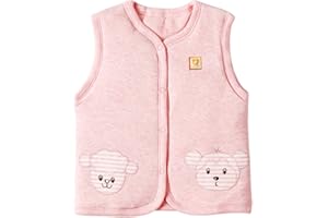 XYIYI Baby Warm Jacket Cotton Vest, Unisex Infant Toddler Padded Waistcoat