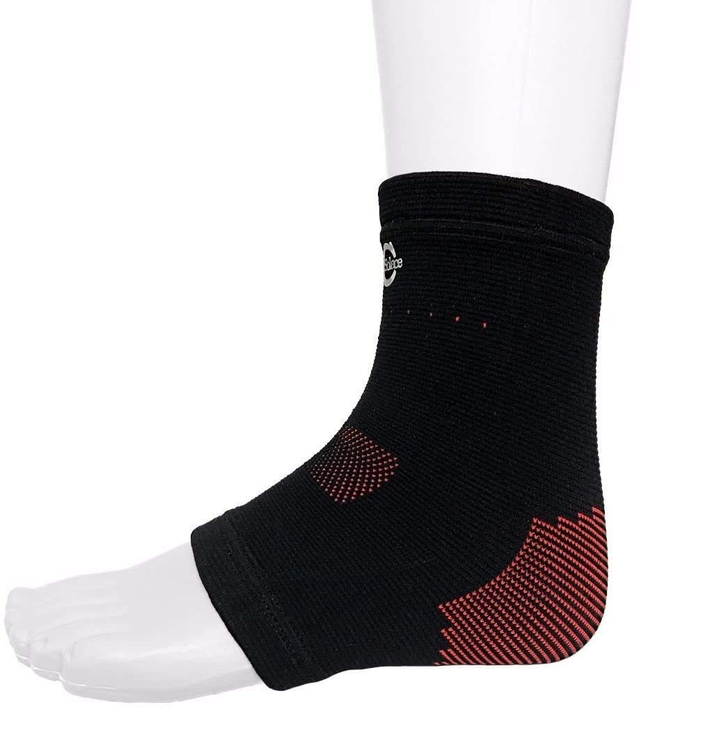 Solace Care Advanced Elastic Knitted Orthopaedic Ankle Support for Sprains - Ligament Damage Compression Brace - Elasticated Bandage (Black)