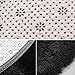 YJ.GWL Oval Bedside Rugs for Bedroom, Fluffy Black Rugs for Living Room, Aesthetic Dorm Apartment Rug Decor, Nursery Kids Room Fuzzy Cute Carpet, 2.6' X 5.3' Black