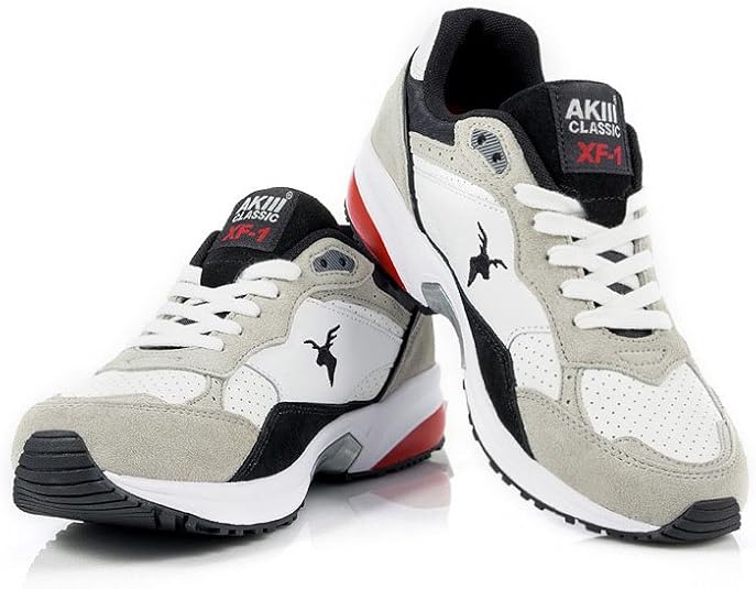 Amazon アキクラシック Xf 1 Gray Red スニーカー 女性 男性 カップル シューズ 韓国 ファッション 並行輸入品 Akiiiclassic アキクラシック スニーカー