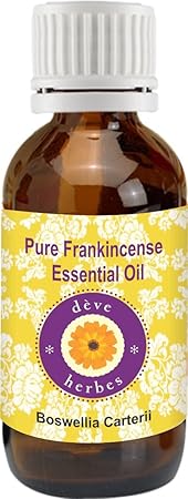 Deve Herbes Pure Frankincense Essential Oil (Boswellia Carterii) with Glass Dropper 100% Natural Therapeutic Grade Steam Distilled, 50 ml