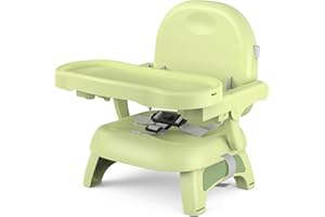 Bella's Friends 3-in-1 Toddler Booster Seat for Dining Table and Kitchen Chair with Adjustable Tray and Safety Straps, Foldable&Portable Baby Seat for Travel, Feeding, and Floor Use