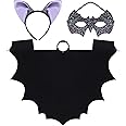 WILLBOND Halloween Bat Costume for Kids Vampire Costume Accessories Bat Wings Ears Headband Mask