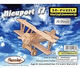 3-D Wooden Puzzle - Small Biplane Model Nieuport 17 -Affordable Gift for your Little One! Item #DCHI-WPZ-P060