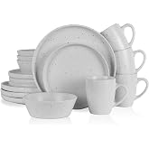 Stone Lain Jade Stoneware Dinnerware 16-Piece Service for 4, White