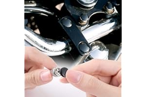 KiWAV motorcycle round bolt cap screw cover plug black for 6mm thread allen head bolts, ie M5 allen key