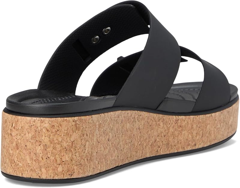 Brooklyn Cork Buckle Sandalo, Nero, Donna, EU 37-38