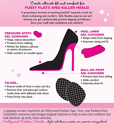 Hollywood Fashion Secrets Shoe Comfort Kit includes Ball-of- Foot Cushions, Heel Liners, and Pressure Spots