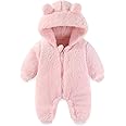 AiWMGL Newborn Baby Bear Outfit Suit Girls Boys Fleece Jumpsuit Romper Hooded Winter Snowsuit Clothes