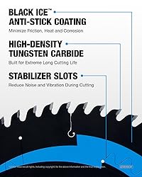 CRALY 12 Inch 80 Teeth Fine Finish Wood Cutting