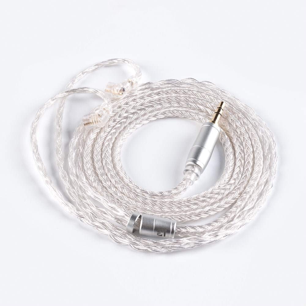 KBEAR Detachable Upgrade Pure Silver Plated Copper Earphone Cable 16 Core Replacement IEM Cord Cable with TRS Standard Plug for ZSN ZS10 PRO ZSX ZSN PRO AS16 CA4 A10 C12 (CPIN 3.5mm)